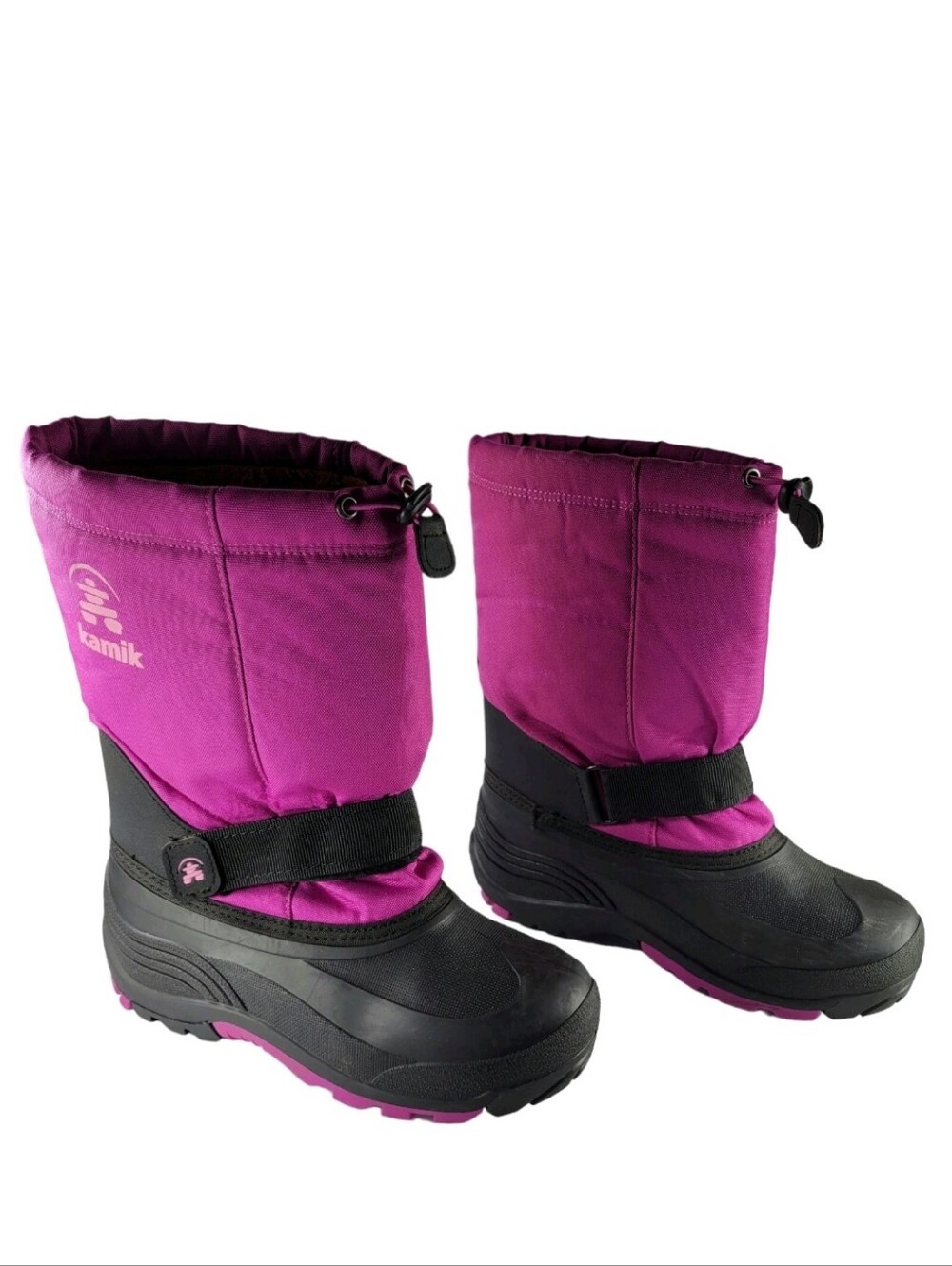 Kamik Rocket Waterbug Winter Snow Boots Black & Pink Size 11